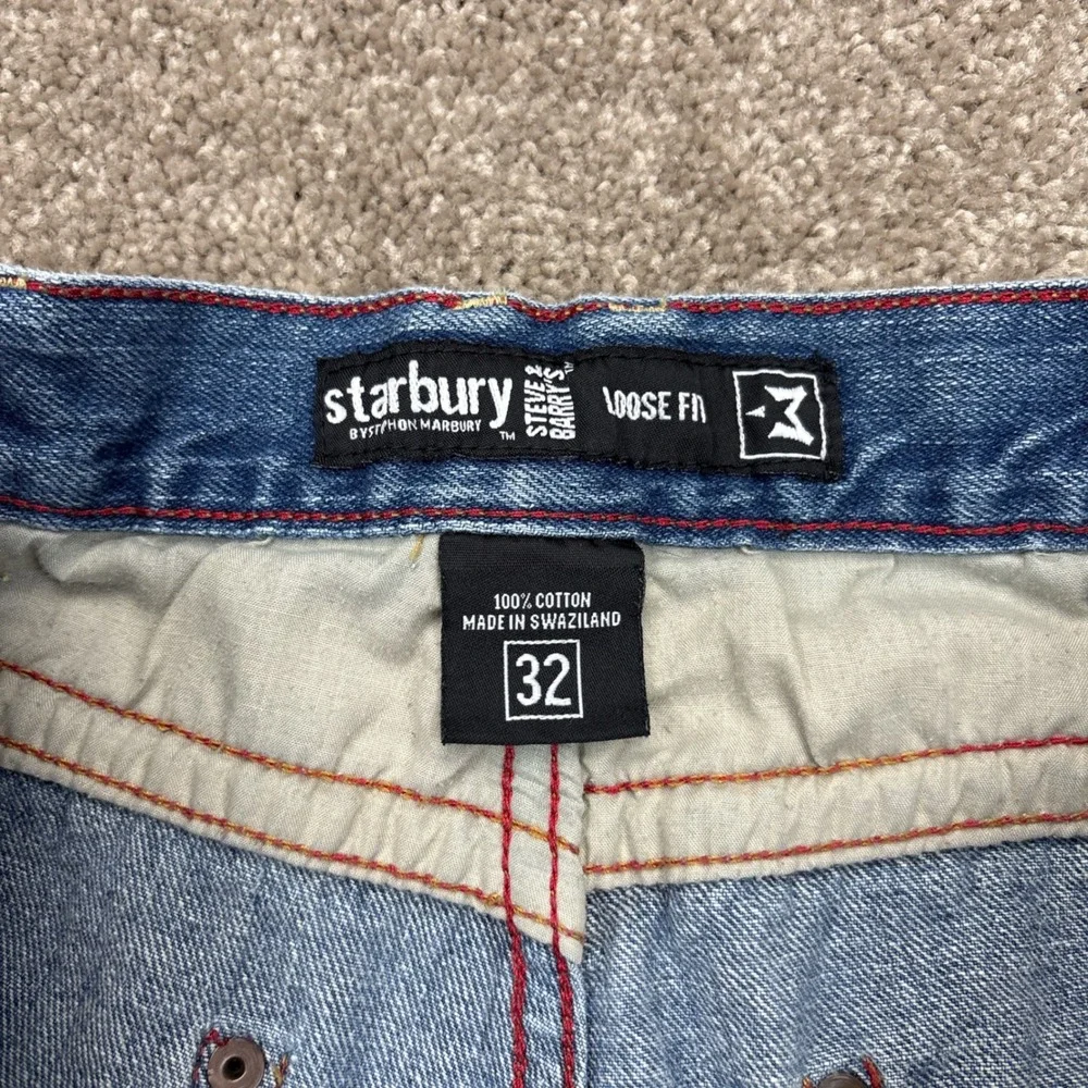Vintage Y2K Starbury Baggy Denim Jean‎ Shorts Jorts Size 32